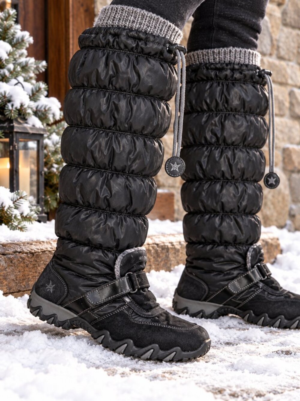 *SALE* Allrounder Mephisto Waterproof Quilted Puffer Winter Boots 8.5 Après Ski